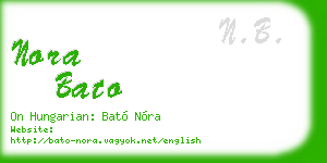 nora bato business card