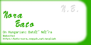 nora bato business card